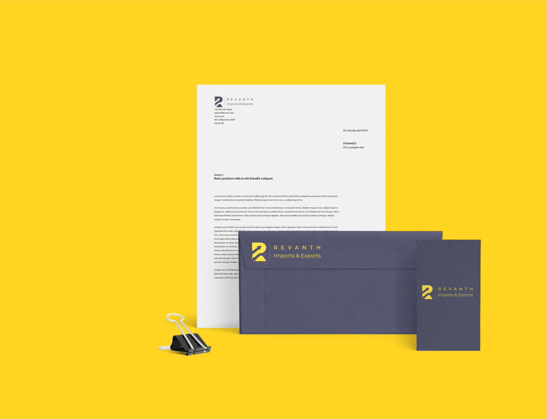 Revanth Exports & Imports brand identity 6